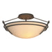 Hubbardton Forge - Two Light Semi-Flush Mount - Tryne - Natural Iron- Union Lighting Luminaires Decor