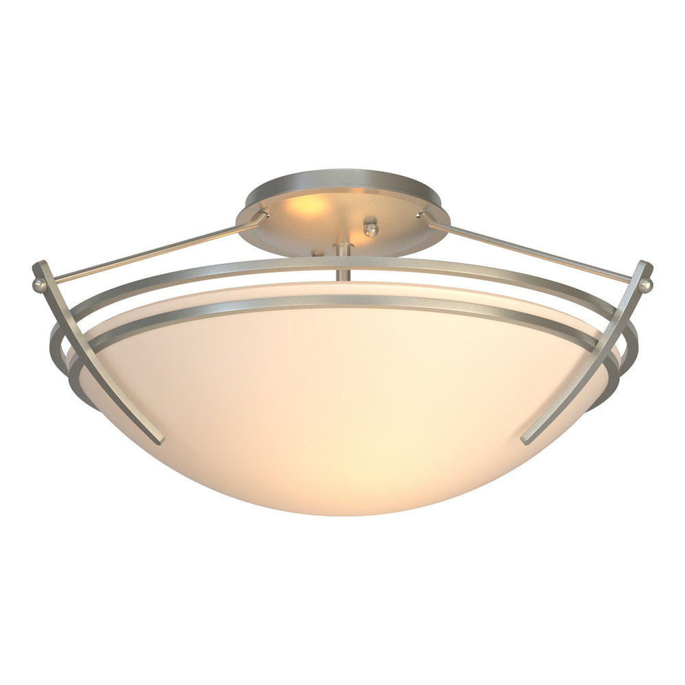 Hubbardton Forge - Two Light Semi-Flush Mount - Tryne - Vintage Platinum- Union Lighting Luminaires Decor