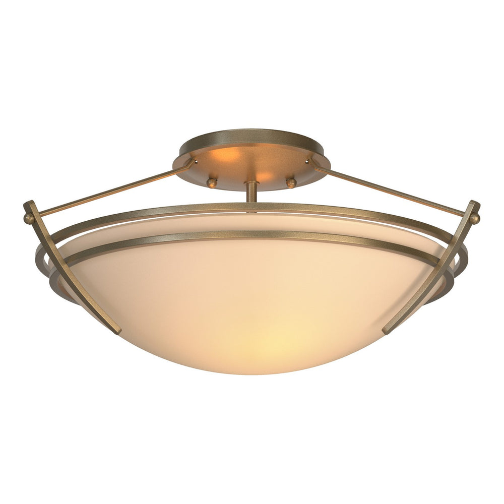 Hubbardton Forge - Two Light Semi-Flush Mount - Tryne - Soft Gold- Union Lighting Luminaires Decor