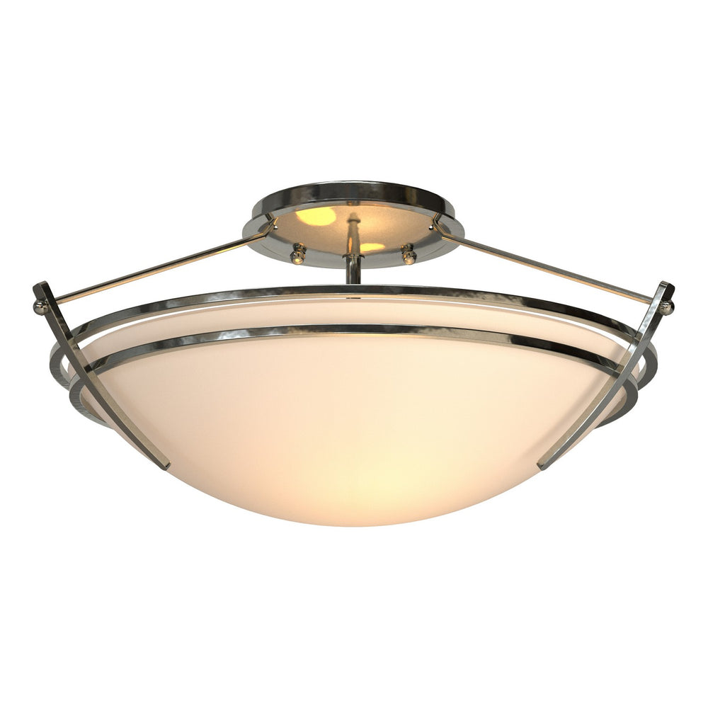 Hubbardton Forge - Two Light Semi-Flush Mount - Tryne - Sterling- Union Lighting Luminaires Decor