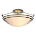 Hubbardton Forge - Two Light Semi-Flush Mount - Tryne - Sterling- Union Lighting Luminaires Decor