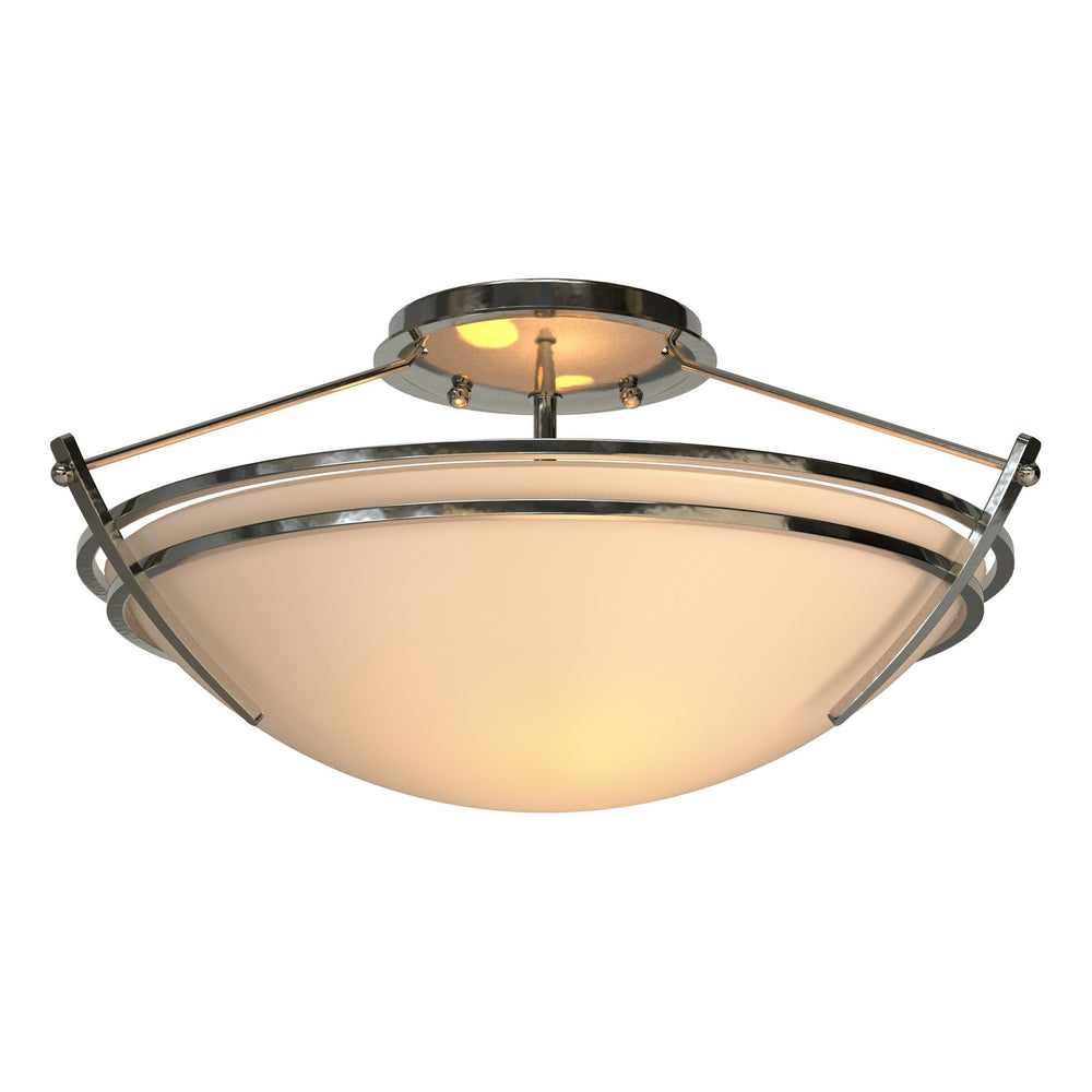 Hubbardton Forge - Two Light Semi-Flush Mount - Tryne - Sterling- Union Lighting Luminaires Decor