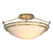 Hubbardton Forge - Two Light Semi-Flush Mount - Tryne - Modern Brass- Union Lighting Luminaires Decor