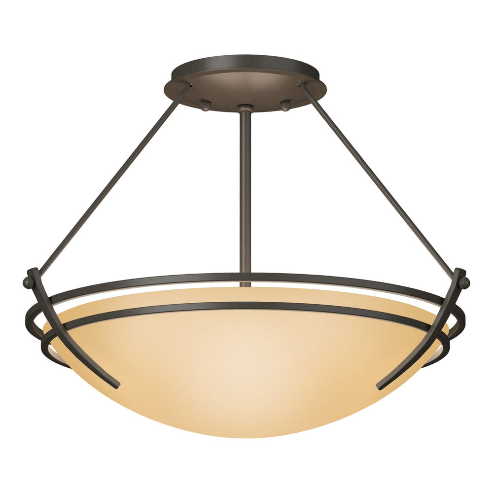 Hubbardton Forge - Two Light Semi-Flush Mount - Tryne - Dark Smoke- Union Lighting Luminaires Decor