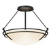 Hubbardton Forge - Two Light Semi-Flush Mount - Tryne - Black- Union Lighting Luminaires Decor
