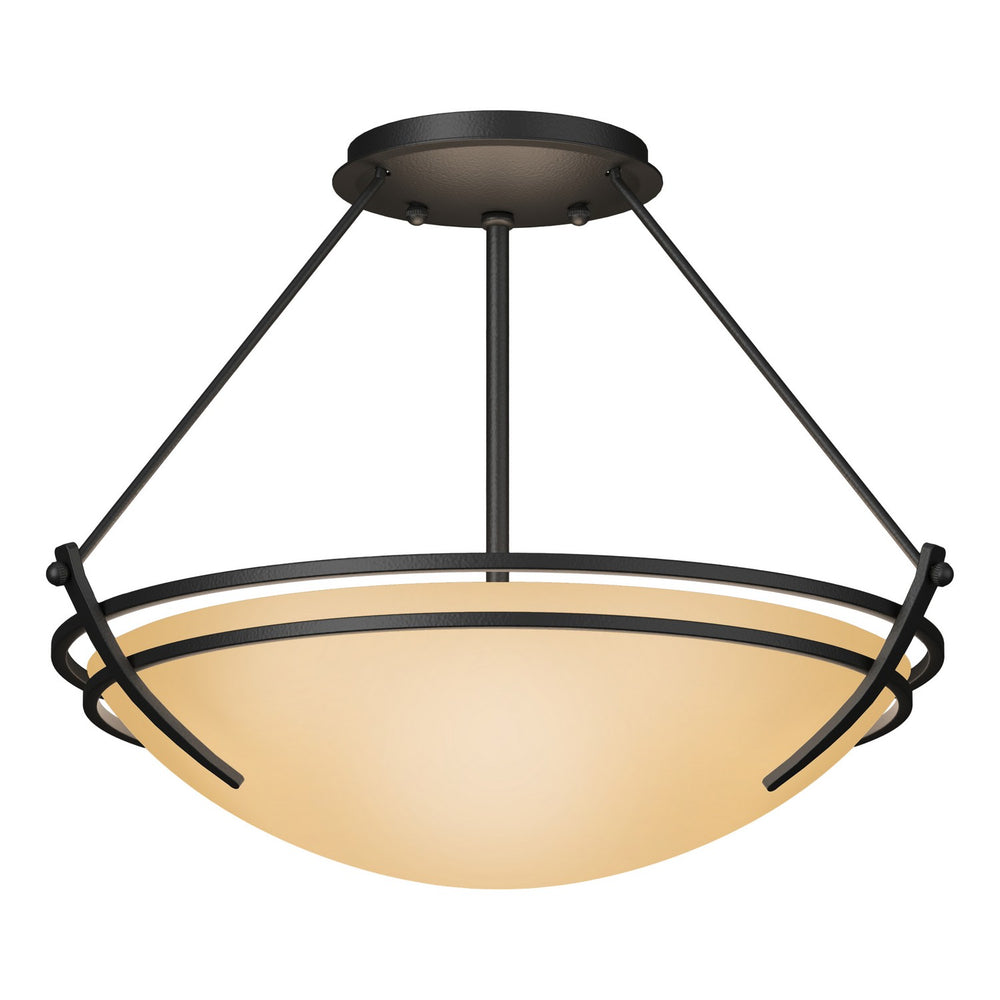 Hubbardton Forge - Two Light Semi-Flush Mount - Tryne - Black- Union Lighting Luminaires Decor