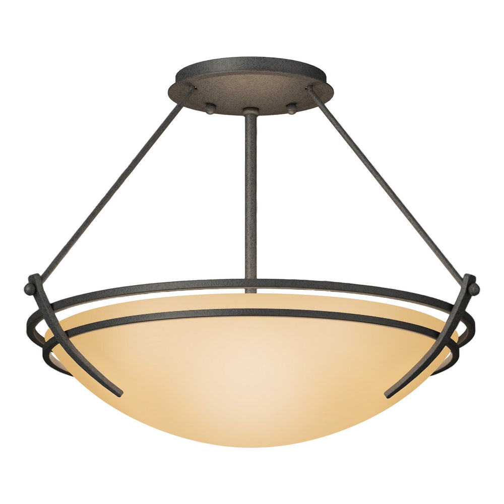 Hubbardton Forge - Two Light Semi-Flush Mount - Tryne - Natural Iron- Union Lighting Luminaires Decor