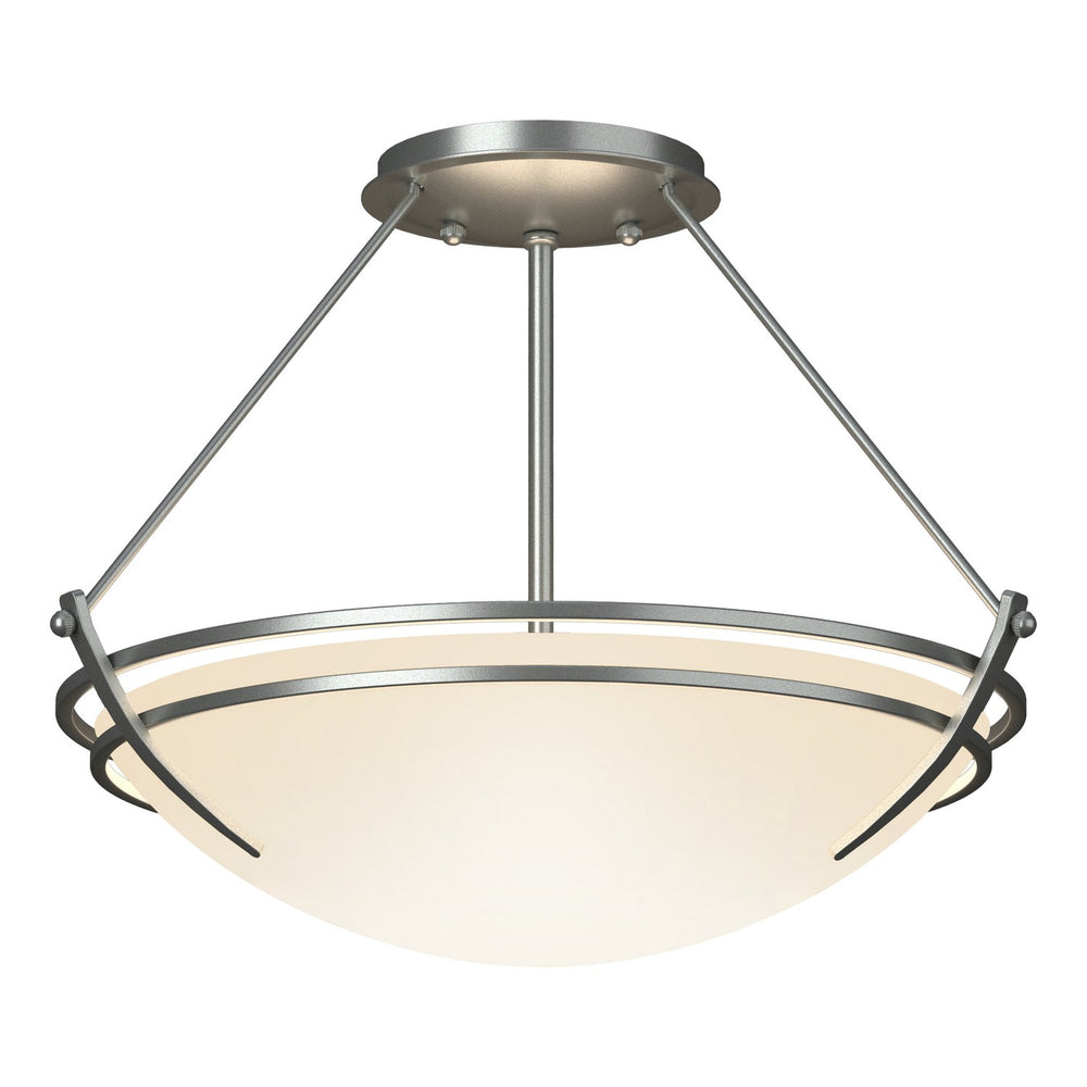 Hubbardton Forge - Two Light Semi-Flush Mount - Tryne - Vintage Platinum- Union Lighting Luminaires Decor