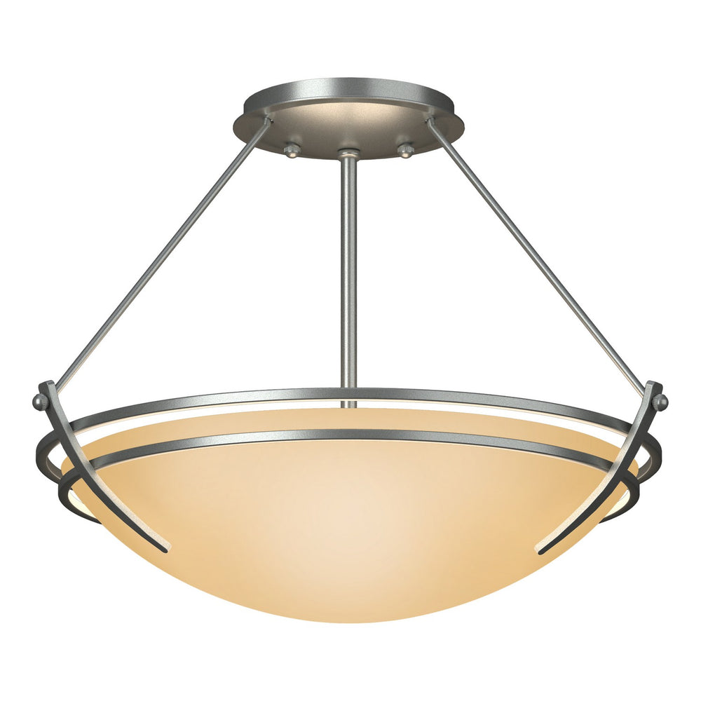Hubbardton Forge - Two Light Semi-Flush Mount - Tryne - Vintage Platinum- Union Lighting Luminaires Decor
