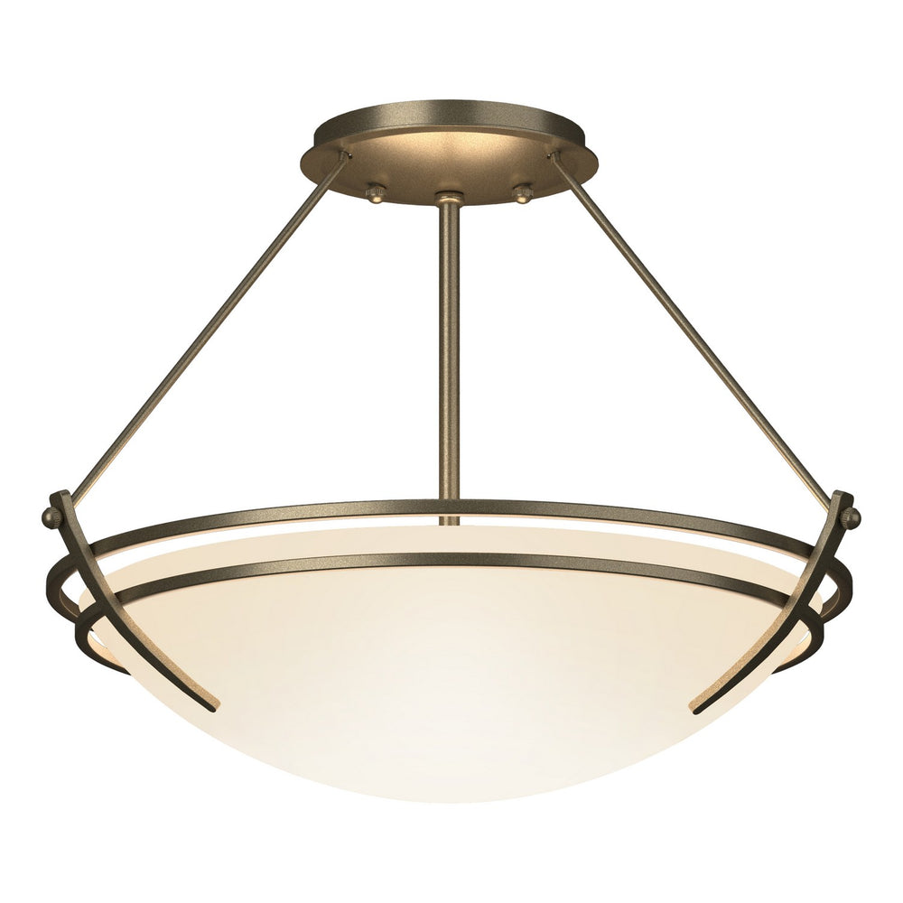 Hubbardton Forge - Two Light Semi-Flush Mount - Tryne - Soft Gold- Union Lighting Luminaires Decor