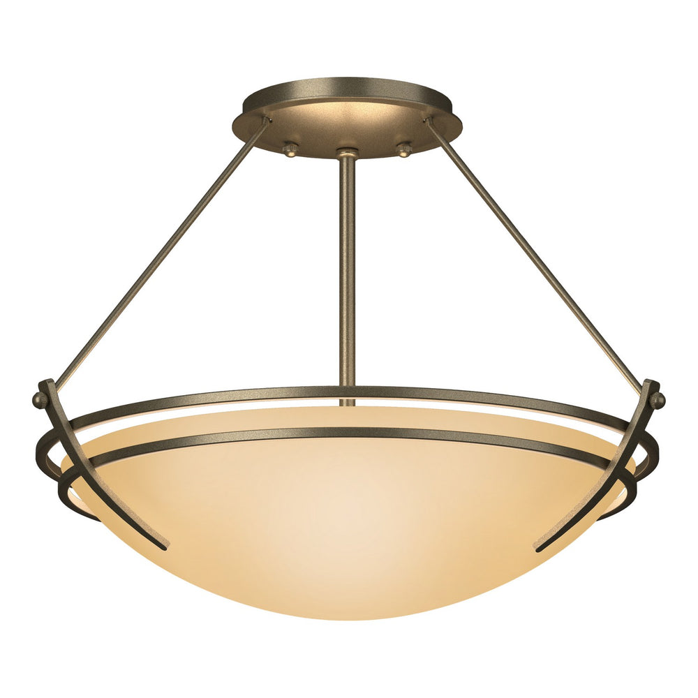Hubbardton Forge - Two Light Semi-Flush Mount - Tryne - Soft Gold- Union Lighting Luminaires Decor