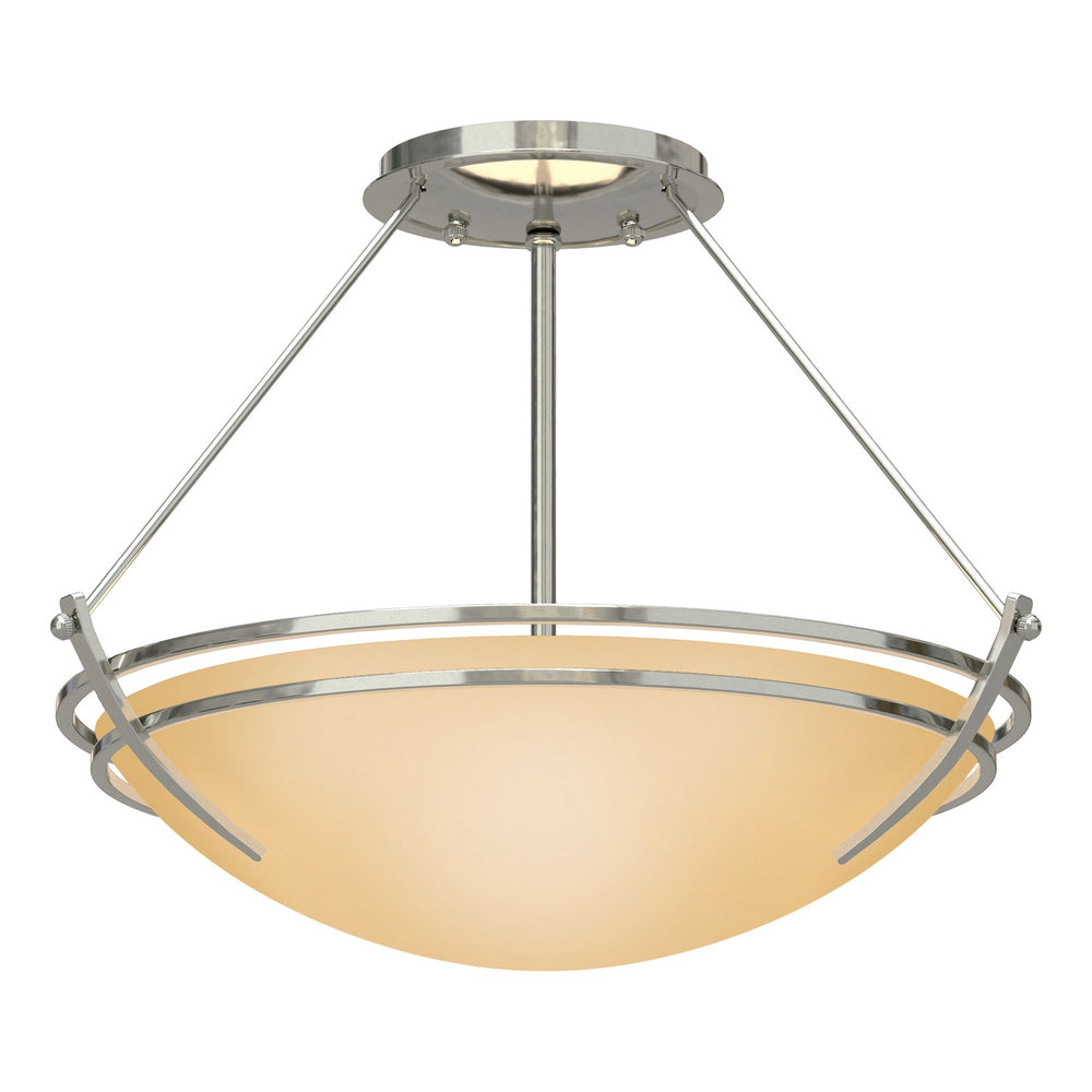 Hubbardton Forge - Two Light Semi-Flush Mount - Tryne - Sterling- Union Lighting Luminaires Decor