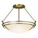 Hubbardton Forge - Two Light Semi-Flush Mount - Tryne - Modern Brass- Union Lighting Luminaires Decor
