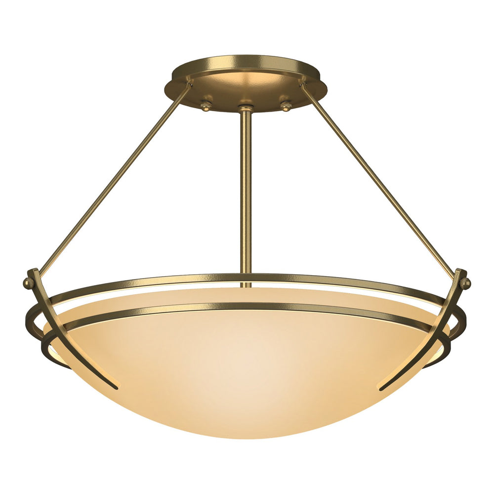 Hubbardton Forge - Two Light Semi-Flush Mount - Tryne - Modern Brass- Union Lighting Luminaires Decor