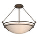 Hubbardton Forge - Three Light Semi-Flush Mount - Tryne - Bronze- Union Lighting Luminaires Decor
