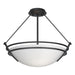 Hubbardton Forge - Three Light Semi-Flush Mount - Tryne - Black- Union Lighting Luminaires Decor