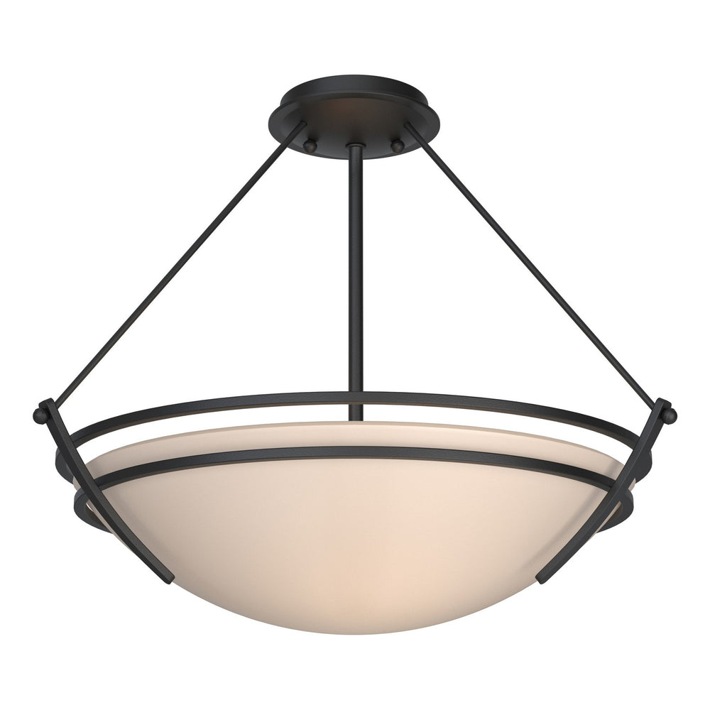 Hubbardton Forge - Three Light Semi-Flush Mount - Tryne - Black- Union Lighting Luminaires Decor