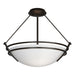 Hubbardton Forge - Three Light Semi Flush Mount - Tryne - Oil Rubbed Bronze- Union Lighting Luminaires Decor