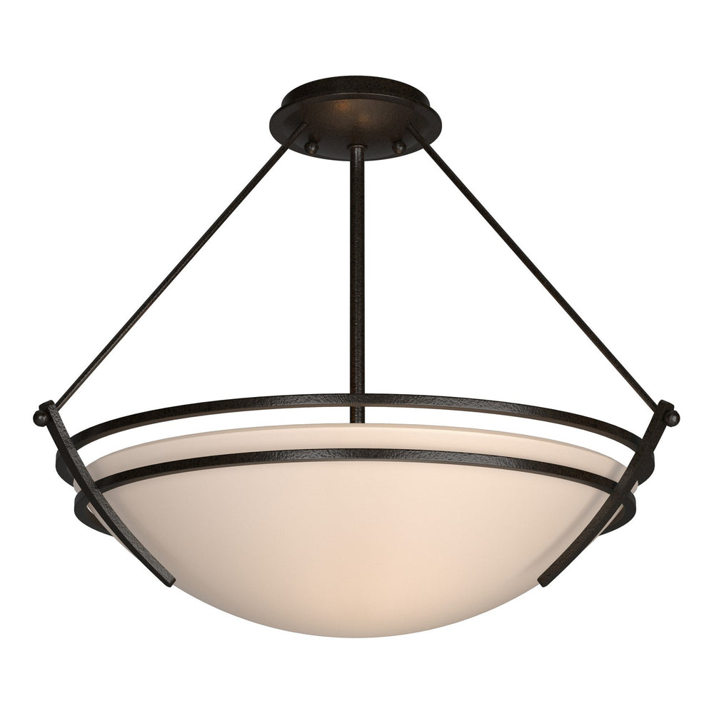 Hubbardton Forge - Three Light Semi Flush Mount - Tryne - Oil Rubbed Bronze- Union Lighting Luminaires Decor