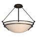 Hubbardton Forge - Three Light Semi Flush Mount - Tryne - Oil Rubbed Bronze- Union Lighting Luminaires Decor