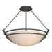 Hubbardton Forge - Three Light Semi-Flush Mount - Tryne - Natural Iron- Union Lighting Luminaires Decor