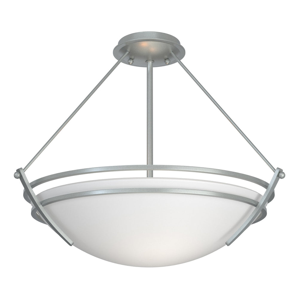 Hubbardton Forge - Three Light Semi-Flush Mount - Tryne - Vintage Platinum- Union Lighting Luminaires Decor