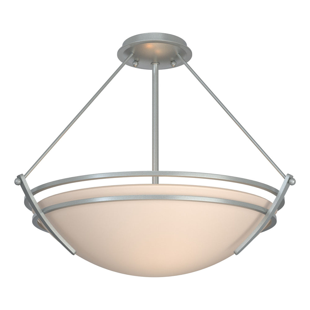 Hubbardton Forge - Three Light Semi-Flush Mount - Tryne - Vintage Platinum- Union Lighting Luminaires Decor