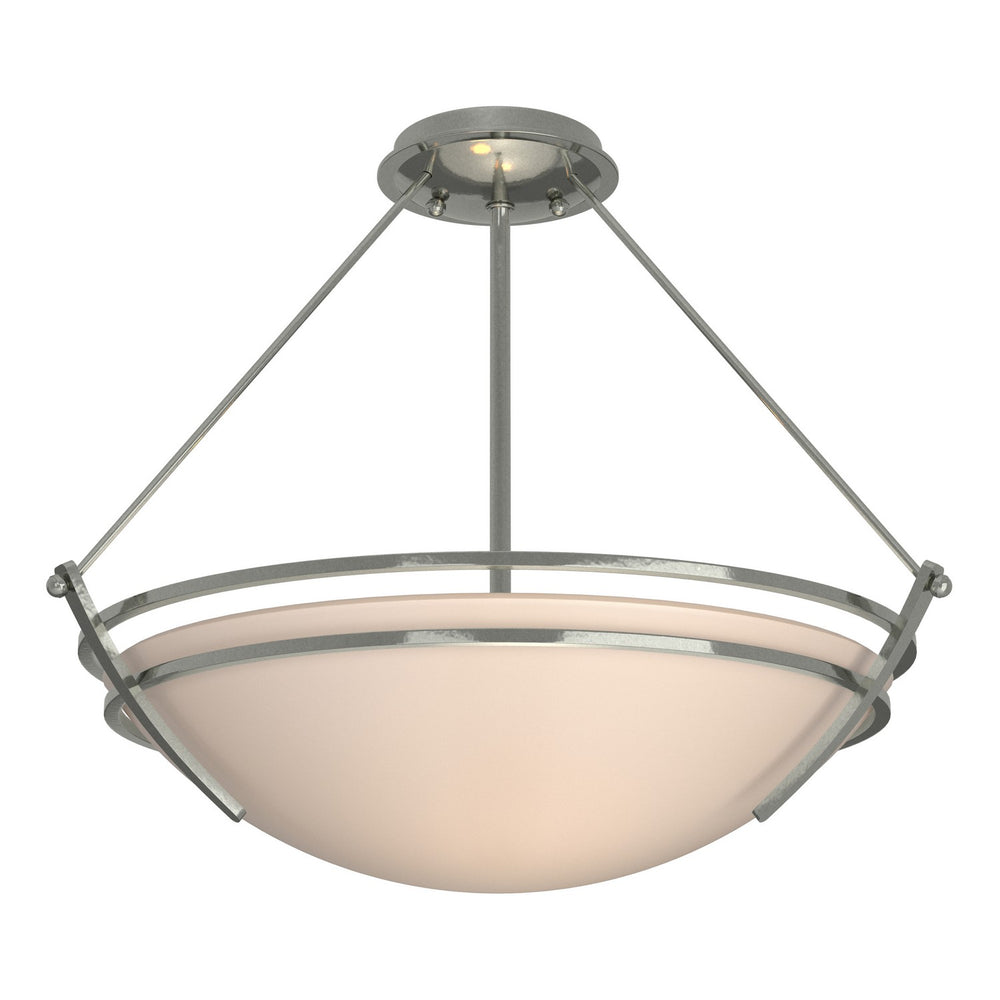 Hubbardton Forge - Three Light Semi-Flush Mount - Tryne - Sterling- Union Lighting Luminaires Decor