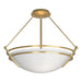 Hubbardton Forge - Three Light Semi Flush Mount - Tryne - Modern Brass- Union Lighting Luminaires Decor