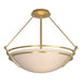 Hubbardton Forge - Three Light Semi Flush Mount - Tryne - Modern Brass- Union Lighting Luminaires Decor