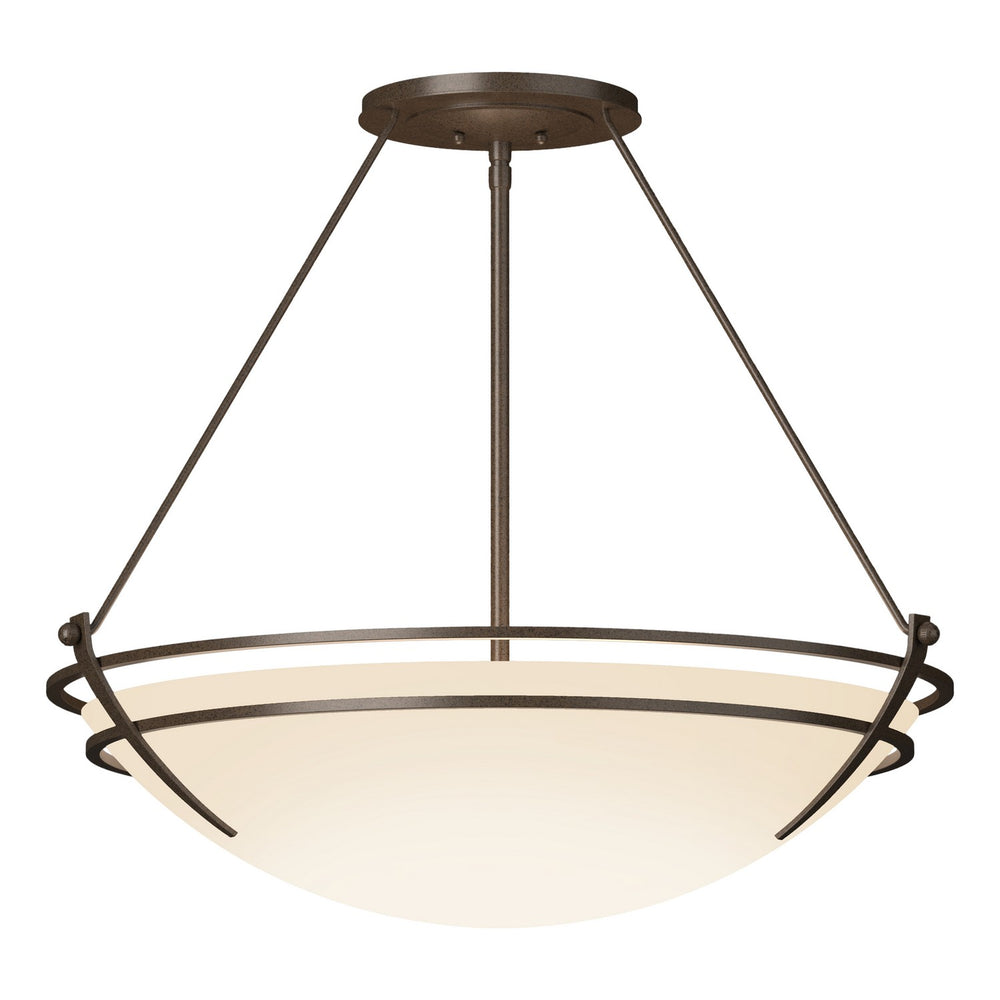 Hubbardton Forge - Three Light Semi-Flush Mount - Tryne - Bronze- Union Lighting Luminaires Decor