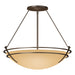 Hubbardton Forge - Three Light Semi-Flush Mount - Tryne - Bronze- Union Lighting Luminaires Decor
