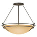 Hubbardton Forge - Three Light Semi-Flush Mount - Tryne - Dark Smoke- Union Lighting Luminaires Decor