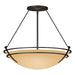 Hubbardton Forge - Three Light Semi-Flush Mount - Tryne - Black- Union Lighting Luminaires Decor