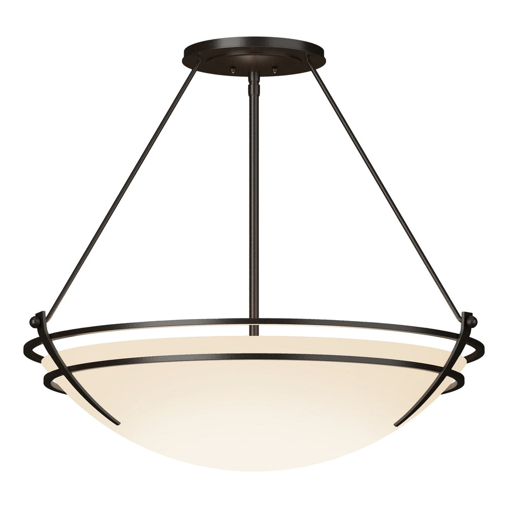 Hubbardton Forge - Three Light Semi Flush Mount - Tryne - Oil Rubbed Bronze- Union Lighting Luminaires Decor
