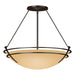 Hubbardton Forge - Three Light Semi Flush Mount - Tryne - Oil Rubbed Bronze- Union Lighting Luminaires Decor