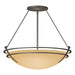Hubbardton Forge - Three Light Semi-Flush Mount - Tryne - Natural Iron- Union Lighting Luminaires Decor