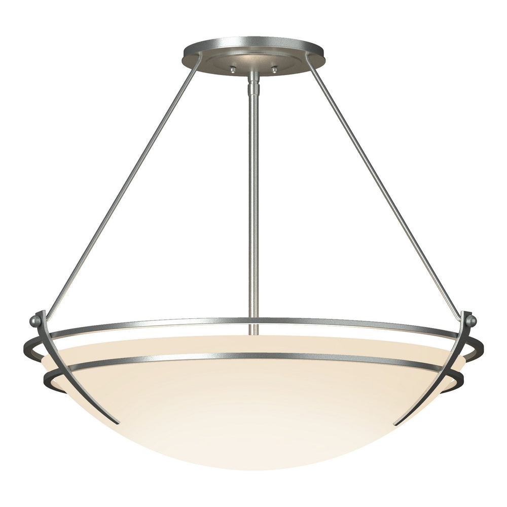 Hubbardton Forge - Three Light Semi-Flush Mount - Tryne - Vintage Platinum- Union Lighting Luminaires Decor