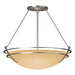 Hubbardton Forge - Three Light Semi-Flush Mount - Tryne - Vintage Platinum- Union Lighting Luminaires Decor