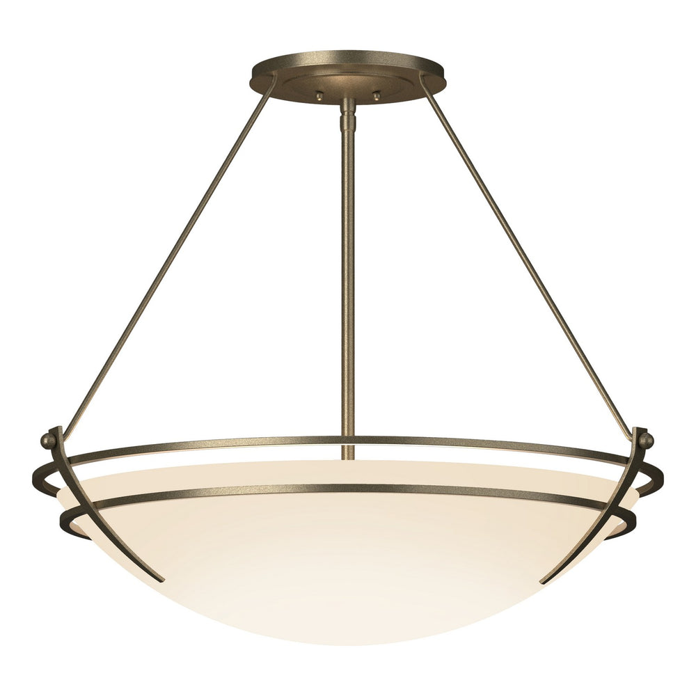 Hubbardton Forge - Three Light Semi-Flush Mount - Tryne - Soft Gold- Union Lighting Luminaires Decor
