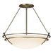 Hubbardton Forge - Three Light Semi-Flush Mount - Tryne - Soft Gold- Union Lighting Luminaires Decor