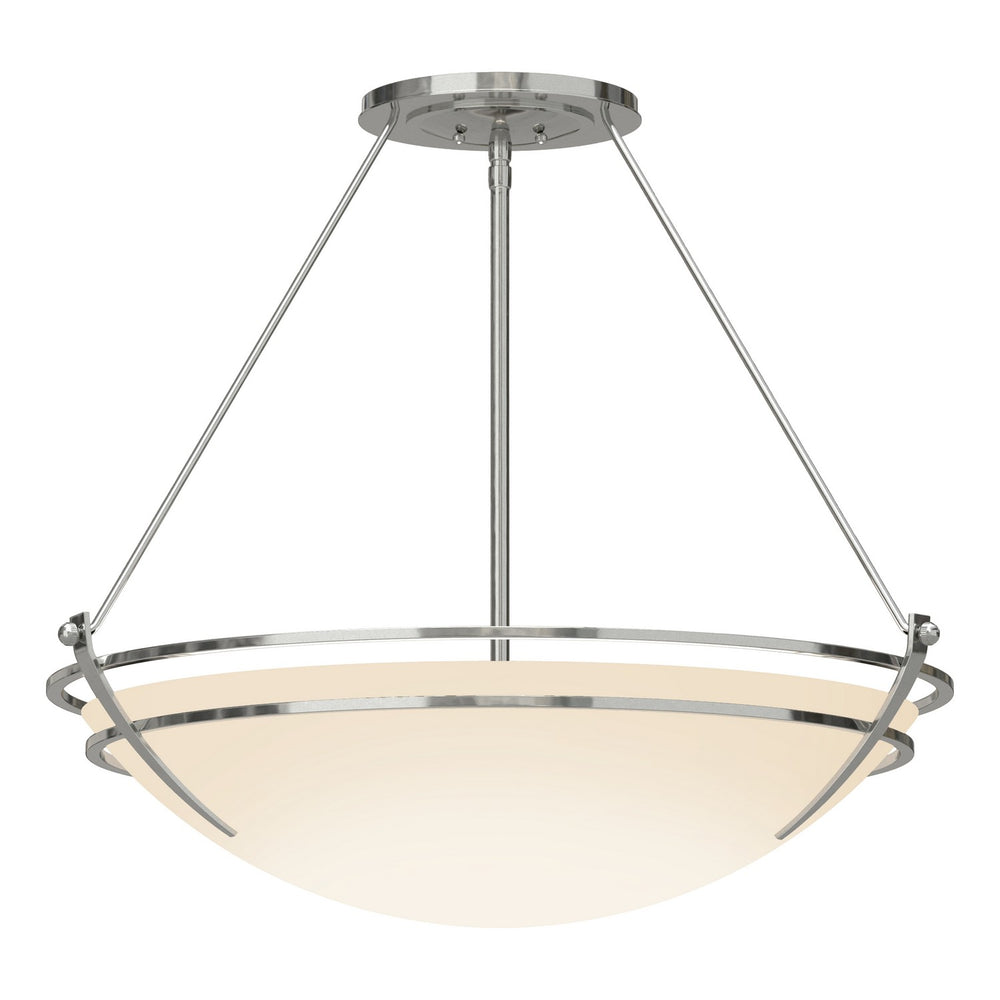 Hubbardton Forge - Three Light Semi-Flush Mount - Tryne - Sterling- Union Lighting Luminaires Decor