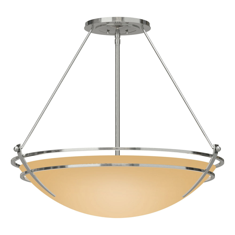 Hubbardton Forge - Three Light Semi-Flush Mount - Tryne - Sterling- Union Lighting Luminaires Decor