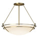 Hubbardton Forge - Three Light Semi Flush Mount - Tryne - Modern Brass- Union Lighting Luminaires Decor