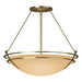 Hubbardton Forge - Three Light Semi Flush Mount - Tryne - Modern Brass- Union Lighting Luminaires Decor