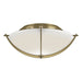 Hubbardton Forge - Two Light Flush Mount - Compass - Modern Brass- Union Lighting Luminaires Decor