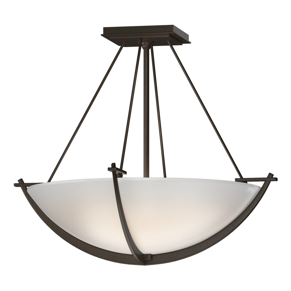 Hubbardton Forge - Three Light Semi-Flush Mount - Compass - Bronze- Union Lighting Luminaires Decor