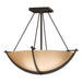 Hubbardton Forge - Three Light Semi-Flush Mount - Compass - Bronze- Union Lighting Luminaires Decor