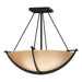 Hubbardton Forge - Three Light Semi-Flush Mount - Compass - Black- Union Lighting Luminaires Decor