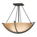Hubbardton Forge - Three Light Semi-Flush Mount - Compass - Natural Iron- Union Lighting Luminaires Decor